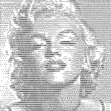 ASCII Art - Woman's Face Image