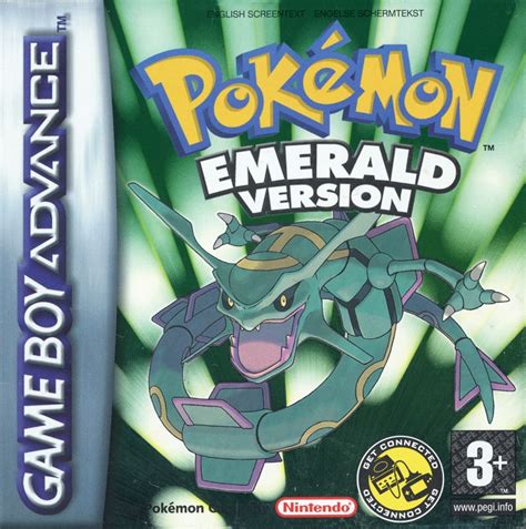 Pokémon Emerald Version (2004) Game Boy Advance box cover art - MobyGames