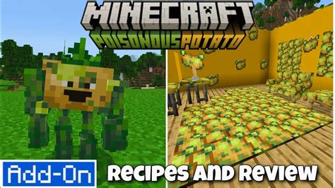 FREE Poisonous Potato Add-on For Minecraft Bedrock! • Review and Crafting Recipes - YouTube