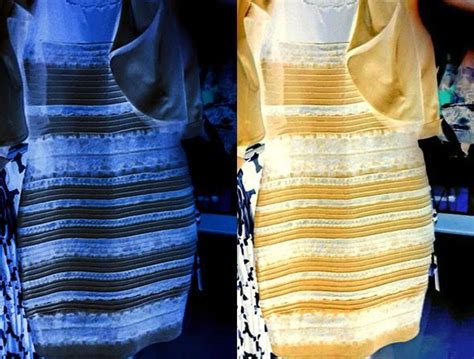 White and gold dress looks blue