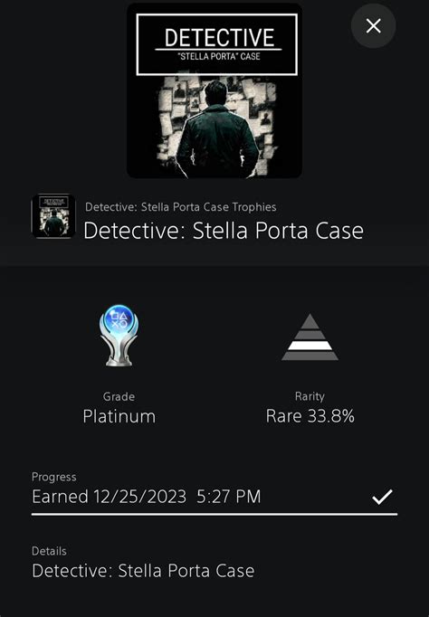 [Detective: Stella Porta Case] #41 a big disappointment : r/Trophies