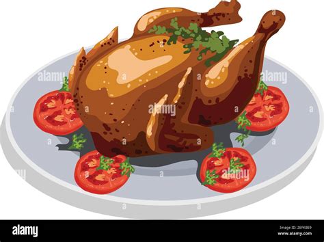 Roast Chicken Cartoon