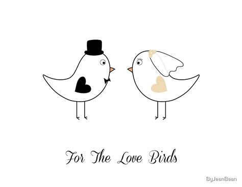 "Wedding - Love Birds" by ByJeanBean | Redbubble