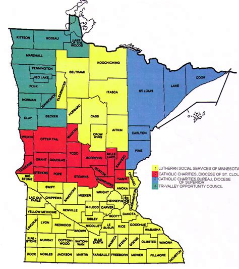 Minnesota County Map Printable