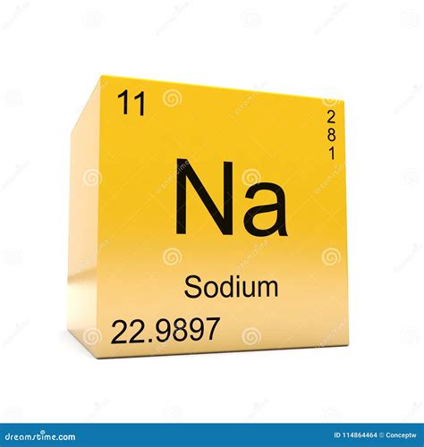 Sodium Chemical Element Symbol from Periodic Table Stock Illustration - Illustration of table ...