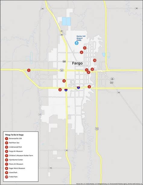 Map of Fargo, North Dakota - GIS Geography