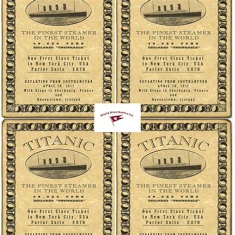 Titanic Replica Tickets - Etsy