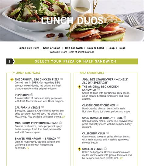 California Pizza Kitchen Menu | OC Restaurant Guides