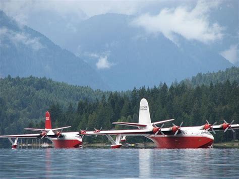 Martin Mars Water Bombers at Sproat Lake Water Aerodrome - Port Alberni ...