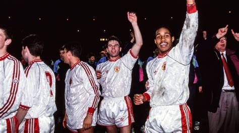 The story behind Manchester United’s iconic Adidas kit worn in the 1991 Cup Winners’ Cup Final ...