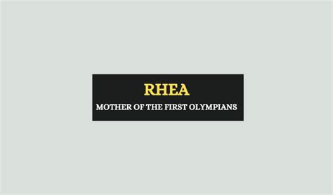 Rhea: The Titaness behind the Throne of Olympus - Symbol Sage