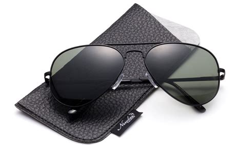 Polarized Aviator Sunglasses Mirrored Lens Classic Aviator Polarized ...