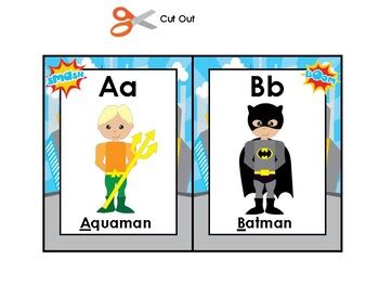 Superhero Alphabet Flashcards by Taco Bout It- Speech Fun | TPT