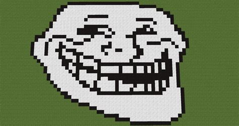 Troll Face Pixel Art Minecraft Project