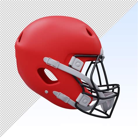 Premium PSD | Red american football helmet