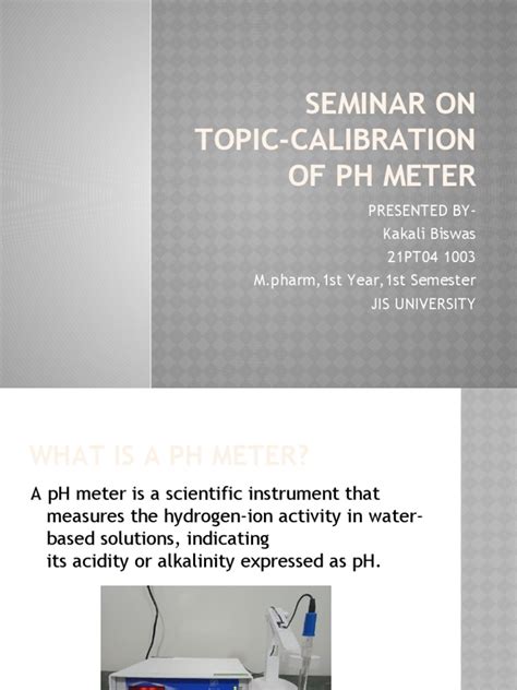 Calibration of PH Meter | PDF