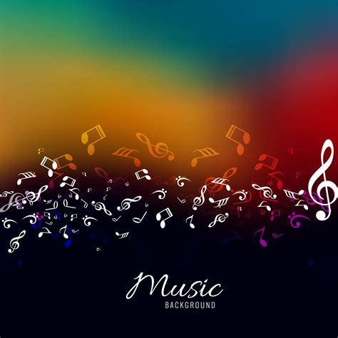 diseño de notas musicales abstractas para fondo colorido de música - Descargue Gráficos y ...