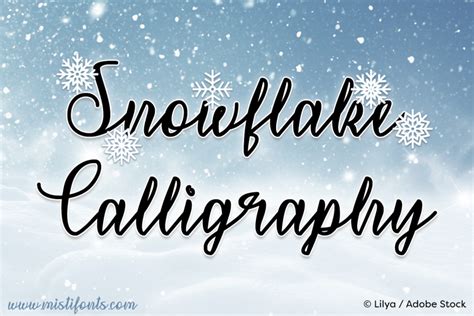 Snowflake Calligraphy Font | Misti's Fonts | FontSpace