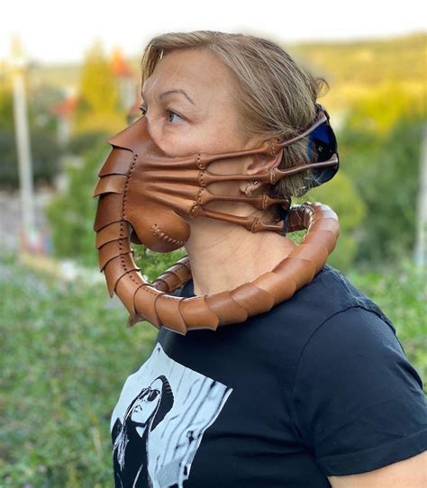 Facehugger Leather Mask Alien Face Hugger Mask Leather Mask - Etsy UK