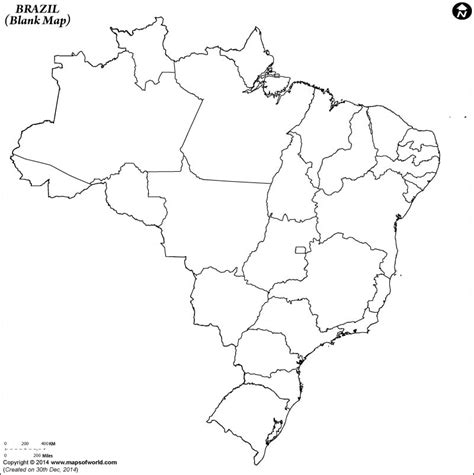 Brazil Outline | Blank Map of Brazil