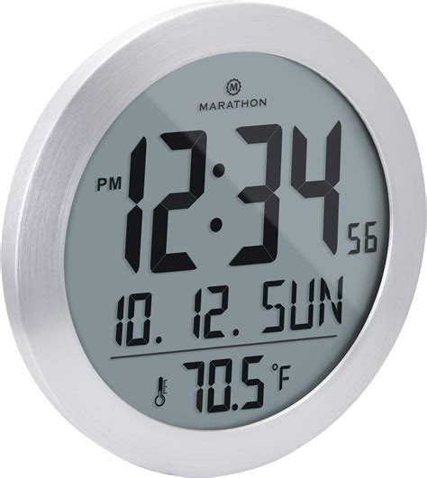 MARATHON Reloj de pared digital de 100in con fecha y temperatura interior