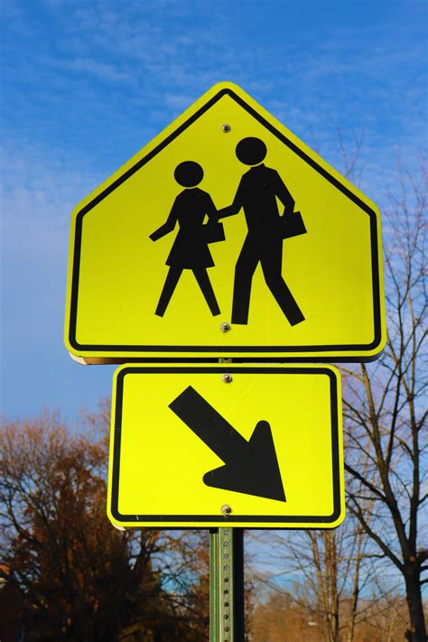 Pedestrian And School Zone Signs