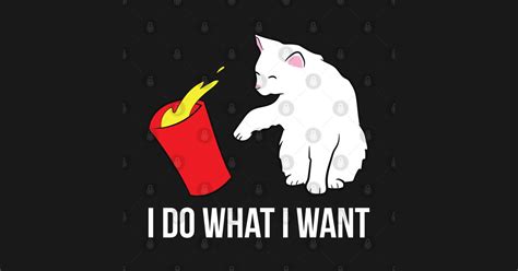 Funny Cat I Do What I Want - Cats - T-Shirt | TeePublic