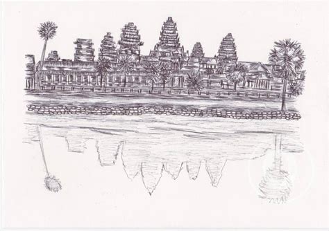 Angkor Wat Sketch at PaintingValley.com | Explore collection of Angkor Wat Sketch