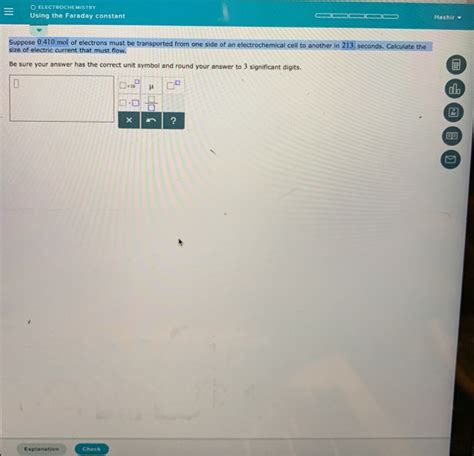 Solved O ELECTROCHEMISTRY Using the Faraday constant Hashir | Chegg.com