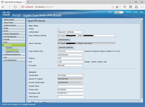 Cisco RV320 VPN client - Cisco Community