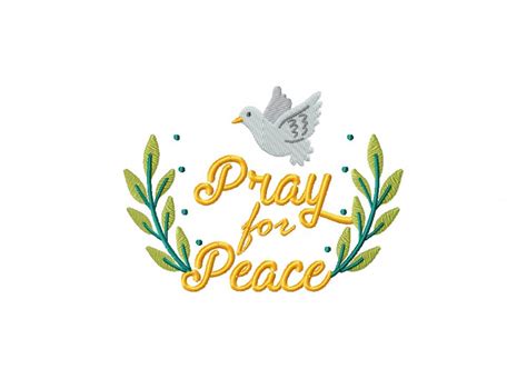 Pray For Peace Embroidery Design – Daily Embroidery