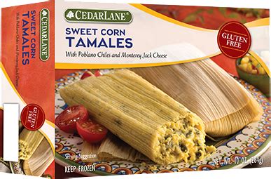 Gluten Free Tamales | Award-winning low fat frozen entrees | Cedarlane ...