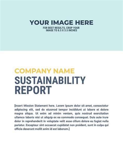 Sustainability Report Template - One Tree Planted