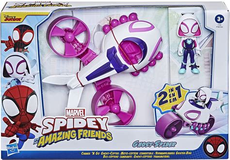 Marvel Spidey His Amazing Friends Change N Go Ghost-Copter Vehicle ...