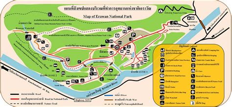 Erawan National Park Thailand Map