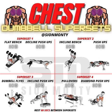 CHEST DUMBBELL SUPERSET (Home or Gym) by @sionmonty If my content helps ...