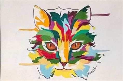 Cat pop art Painting by Victoria Dmitrieva | Saatchi Art