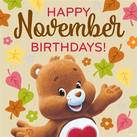 Care Bear November Baby, Happy February, November Birthday, Teddy Bear Cartoon, Teddy Bears ...