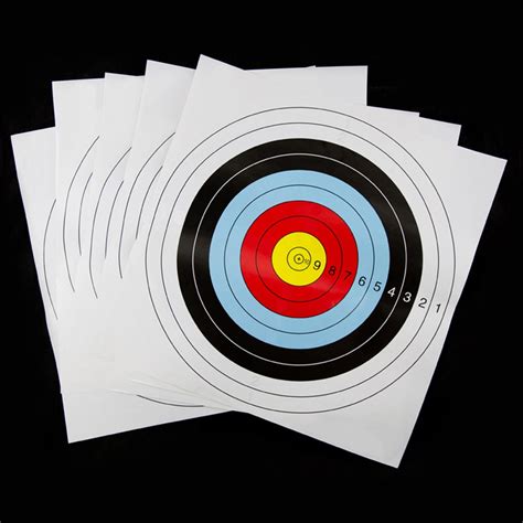 30pcs Targets Size 60*60cm Shooting Bullseye Archery Target Sheet Paper for Compound Bow Recurve ...