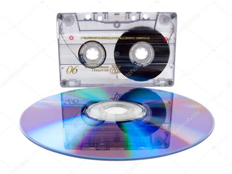 Audio tape cassette and digital disc — Stock Photo © Givaga #2841366