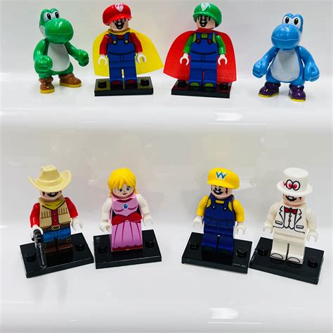 Super Mario Custom Minifigure Set of 8 Figures Perfect Gift - Etsy