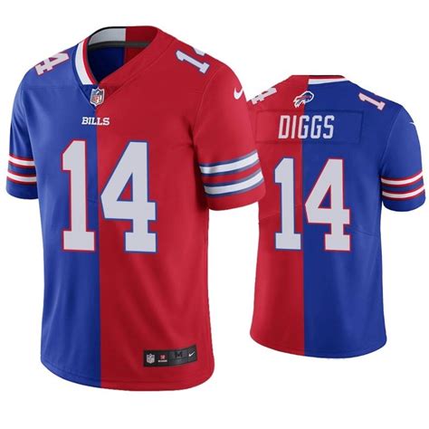 Bills Stefon Diggs Royal And Red Split Game Jersey – US Sports Nation