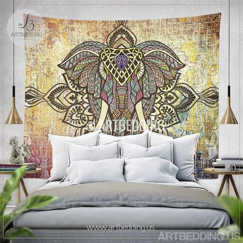 Elepahnt Tapestry, Bohemian wall tapestry, Hippie tapestry wall hangin ...