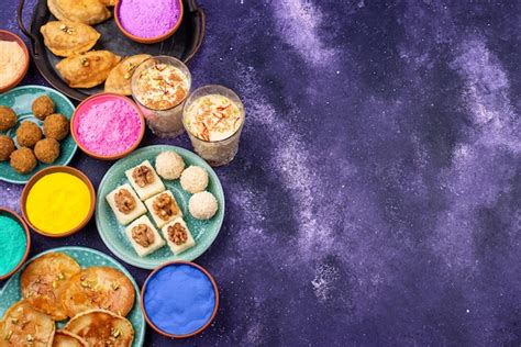 Premium Photo | Traditional indian holi festival food