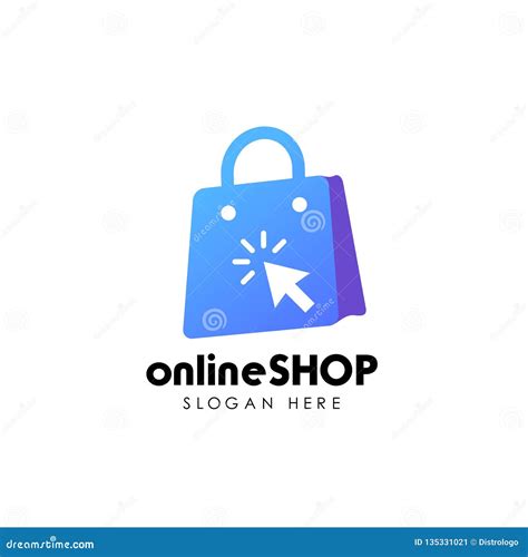 Online Shop Logo Design Vector Icon. Shopping Logo Design Stock Vector - Illustration of ...