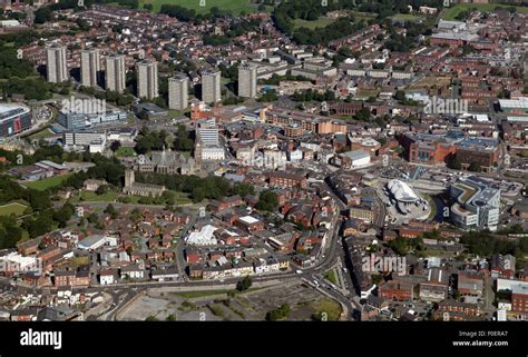 aerial view of Rochdale town centre, Lancashire, UK Stock Photo - Alamy