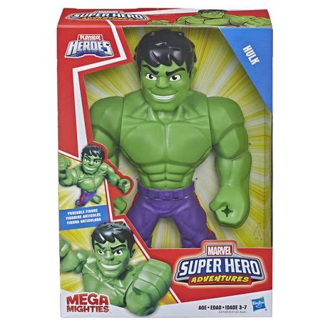 Playskool Heroes Marvel Super Hero Adventures Mega Mighties Hulk Collectible 10-Inch Action ...