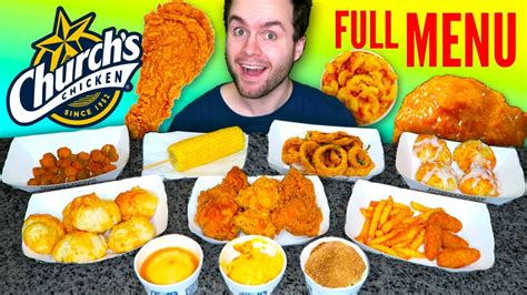 Trying Church's Chicken FULL MENU! - YouTube