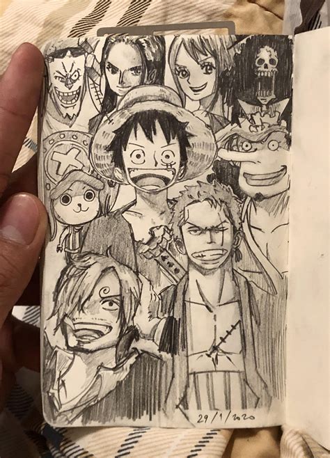 The Straw Hat Pirates drawing by me : r/OnePiece