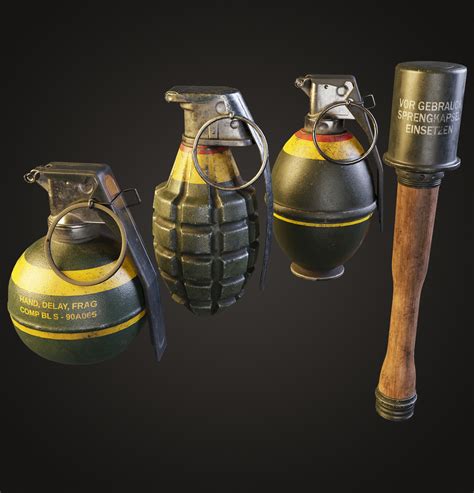 Frag grenades 3D model - TurboSquid 1700410